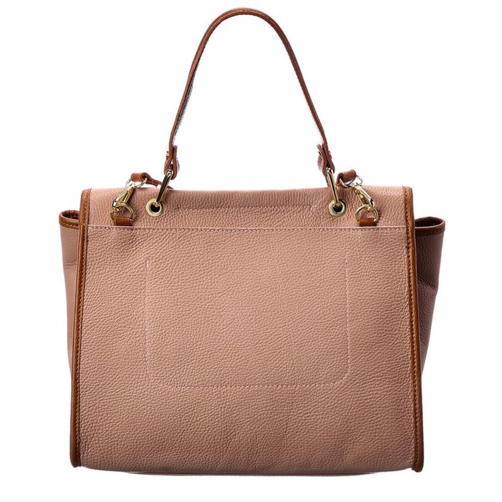 Italian Leather Tote, Pink - Picture 2 of 4
